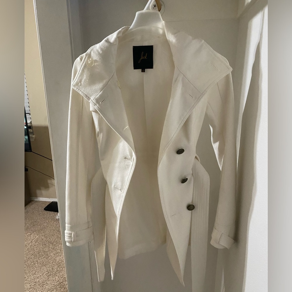 Off White Winter Wool Coat